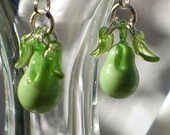 Ripe pear luscious tiny earrings