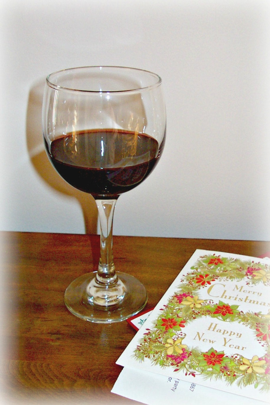 Fake 7" Glass of Merlot Wine Food Prop Staging Home Decor