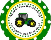 Tractor - Buy 2 Get 1 FREE - Thank You Tags DIY PRINTABLE File - John Deere Inspired Personalized Party Decorations