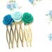Gold Flower Hair Comb - Bridal - Bridesmaid