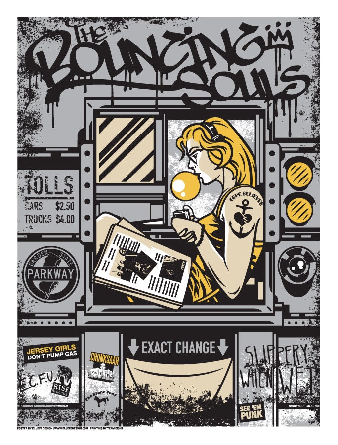The Bouncing Souls - New Jersey - silkscreen - art print