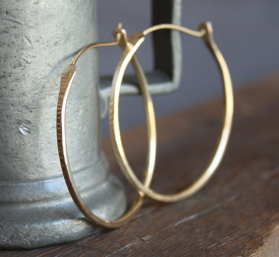 textured gold hoops