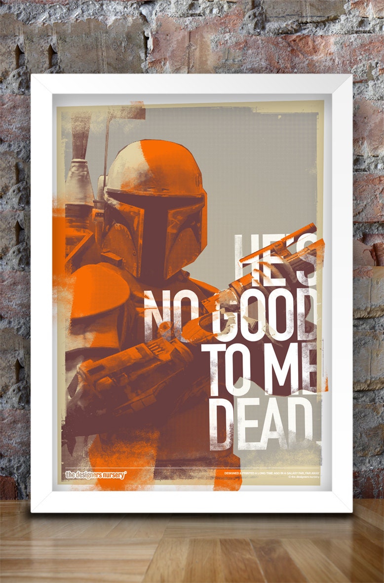 Star Wars Inspired Print (Villains Series: BOBA FETT v2) A3