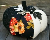 Cottage Chic Plush Pumpkin--Halloween, Thanksgiving
