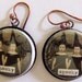 Altered Art Spooky Little Witches in Training Charm Copper Setting Earrings OOAK