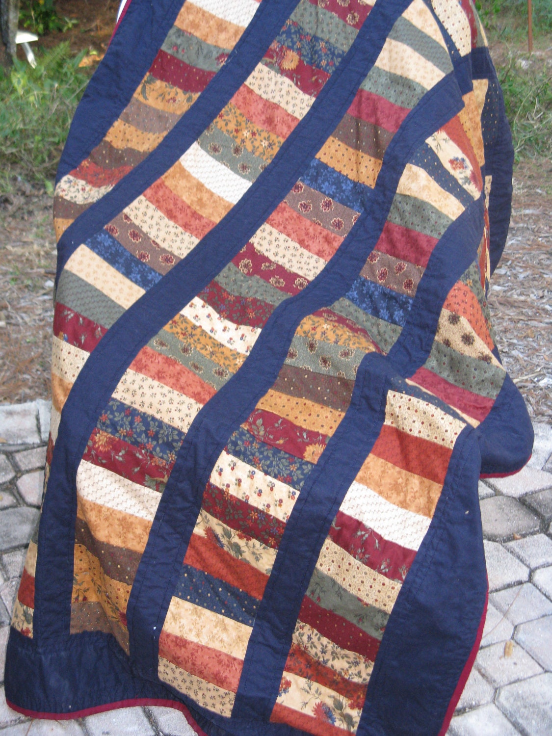 Warm and cozy navy quilt