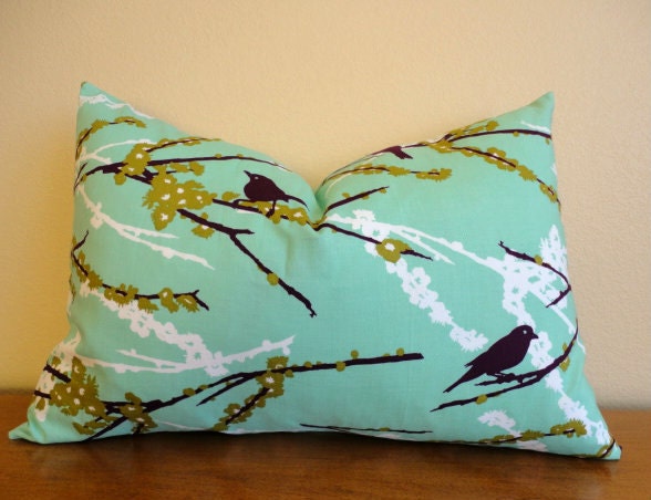 SINGLE LUMBAR 12 X 18 Pillow Cover // Joel Dewberry Aviary Plum