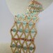 Netted Aventurine and Gold Bracelet
