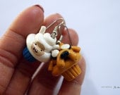 Jake and Finn Cupcake Earrings