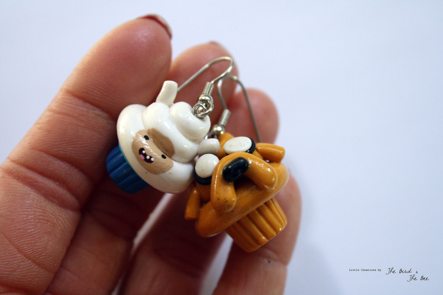 Jake and Finn Cupcake Earrings