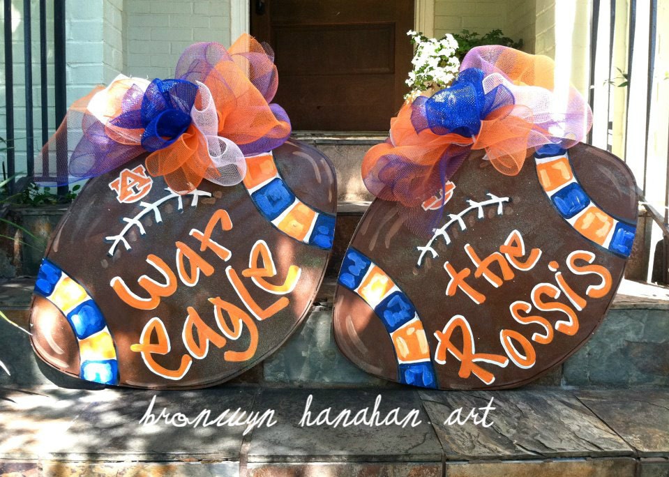 Custom Football Door Hanger - Bronwyn Hanahan Art