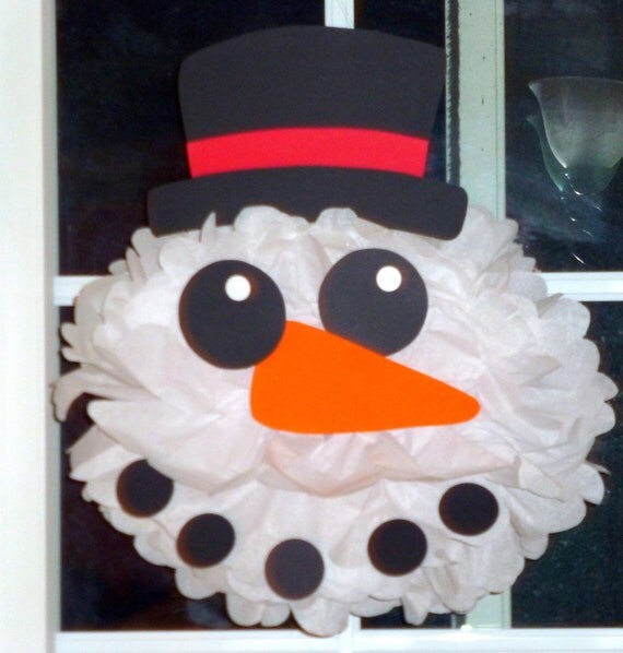 Frosty the Snowman pom pom kit Santa Christmas Rudolph party decoration Winter Wonderland Onederland Il_570xn