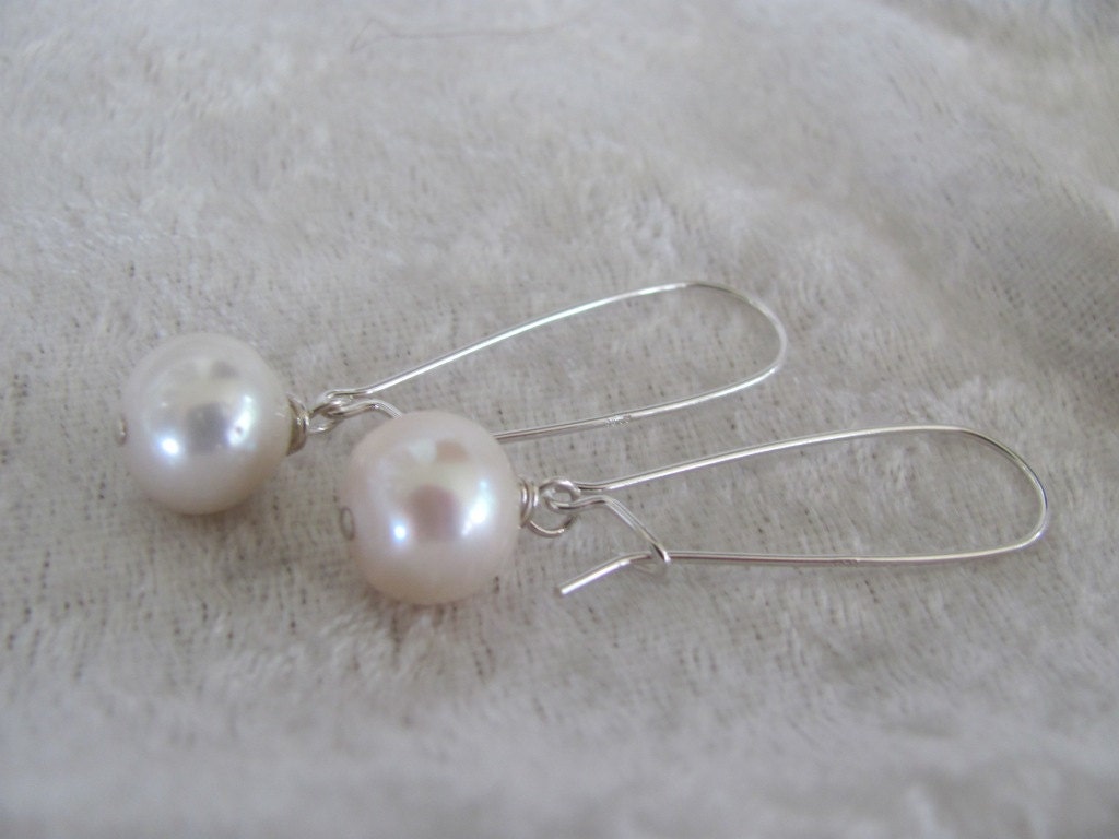 Freshwater Pearl Earrings on Sterling Earwires