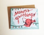 Aquatic Christmas Card- Jolly Anglerfish