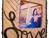 8 in Distressed Wooden Plank Picture Frame, Available in any color, or any stain. Can Be Made in Any Size.
