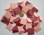 GROUP of 32 Tiny ENVELOPES- Pink and Rose (Set Q)- for wedding favors, love notes, tiny banners, gift envelopes, candy