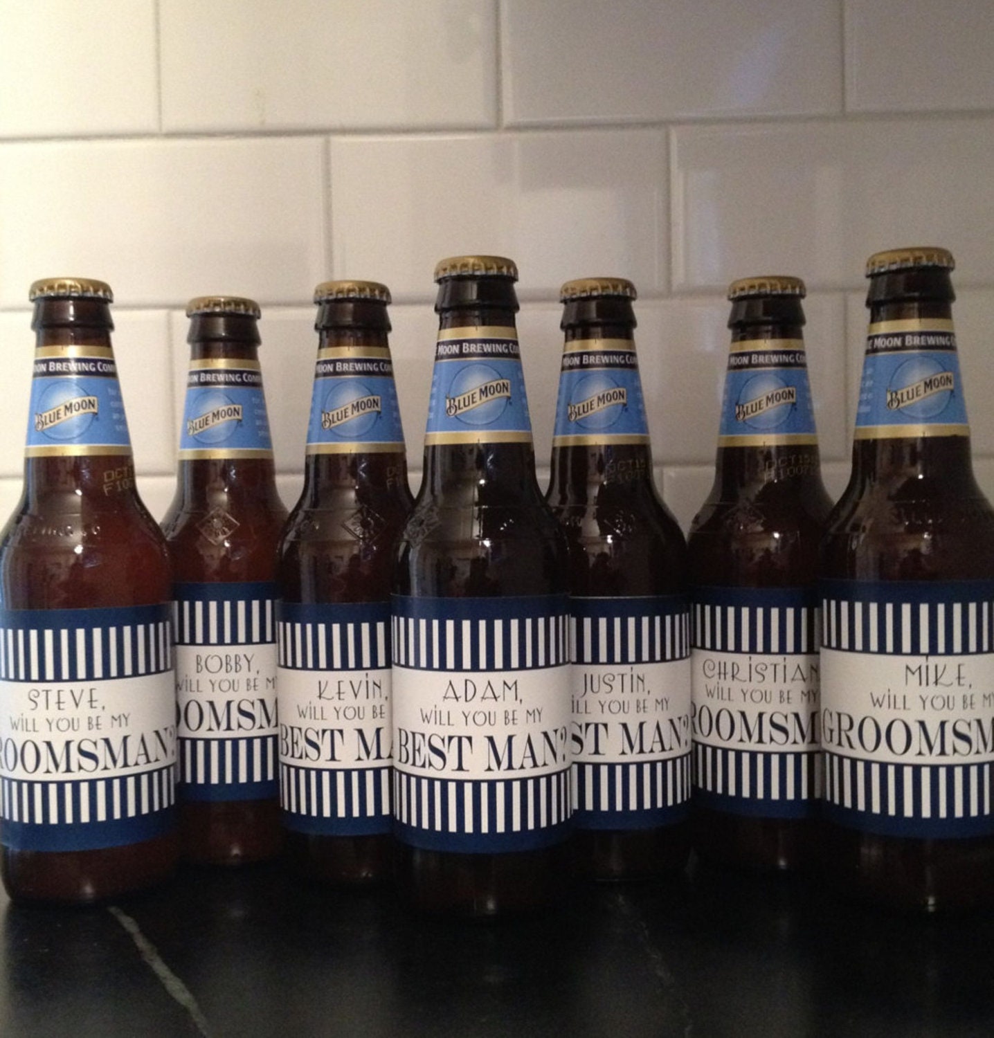 Private Listing for idokateloder Groomsman Beer Bottle Labels - Custom Will you Be My Groomsman Best Man Bottle Label