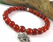 Elephant Breastfeeding Reminder Bracelet - Mother Mala Collection - Carnelian Fertility Bracelet