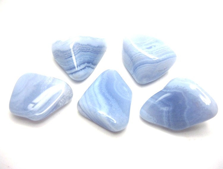 Blue Lace Agate Tumbled Stones