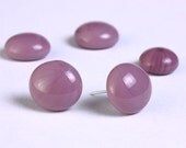 Handmade purple opaque glass stud earrings (518) - Flat rate shipping