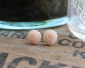 Mini Mums Earrings // Salmon Pink