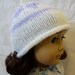 American Girl Doll Hat Hearts Lavender White
