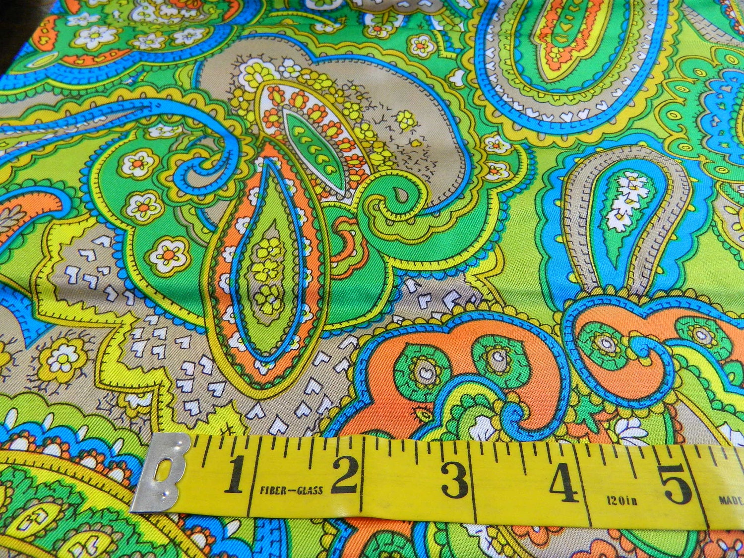 Green Paisley Fabric