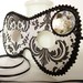 Black and Silver Stardust Glam Masquerade Party Mask