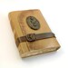 Wild West Leather Journal with Aged Old Paper - Vintage Style Mustard Leather Journal Notebook Diary