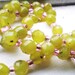 Vintage Necklace Quartz Beads Pink an Citron Multi faceted Natural Soft n Yummy Cotton Candy Colors
