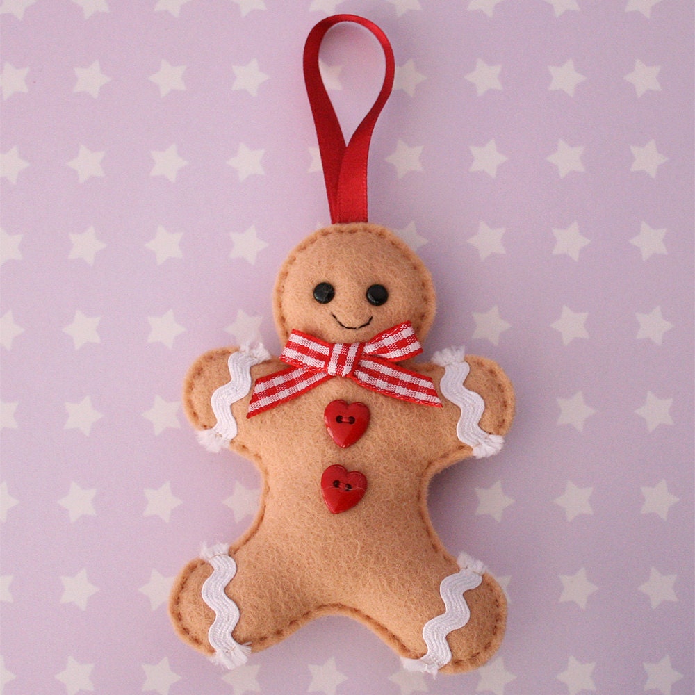 Gingerbread Man Felt Tree Ornament