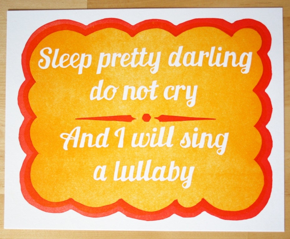 Sleep Pretty Darling Beatles Nursery Print