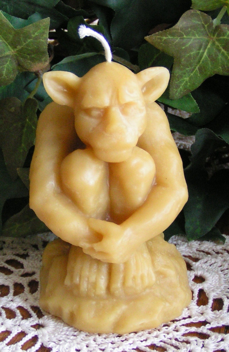 Gargoyle Beeswax Candle