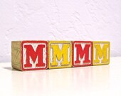 mmmm - vintage wooden letter blocks