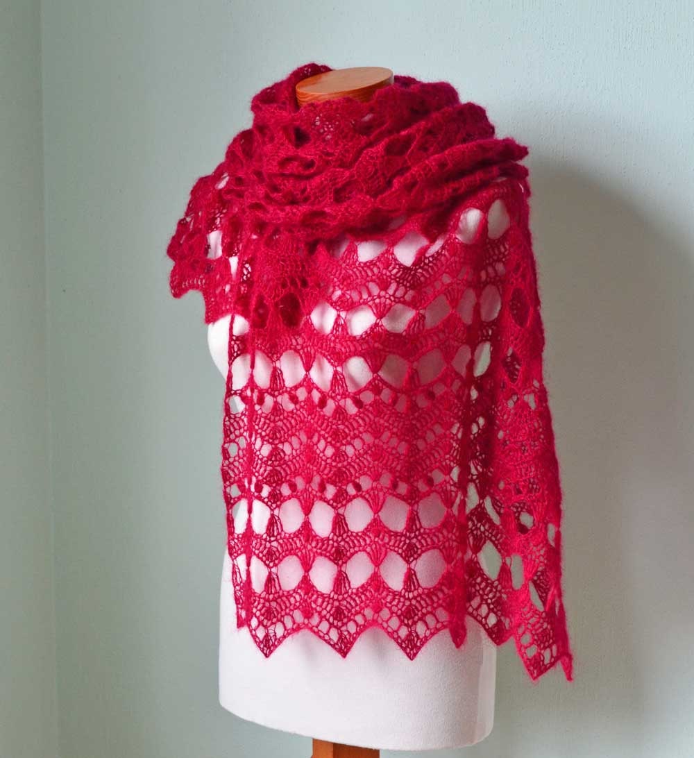 ELEKTRA, Crochet shawl pattern, PDF