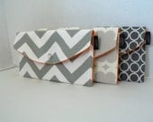 Modern Shades of Grey  - Bridesmaid Clutches - Set Of 3