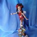 Red Beaded Fairy Art Doll by mystic2awesome