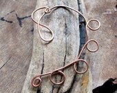 Artisan Copper Ear Cuff - Wrap No Piercing Earring - Hoop Ear Cuff - Add a Dangles Drop Blank