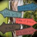 Mad Hatter's Tea Party/Alice in Wonderland directional signs...DARK and WICKED colors...NEW