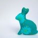 Bunny Softie Minky Plush Baby Toy Aqua Teal Blue