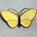 AKSEL HOLMSEN  Modernist NORWAY Sterling Enamel Butterfly Pin - Vermeil - Baby Blue