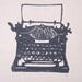 LINOCUT PRINT - Antique typewriter BLACK print on kraft 8x10