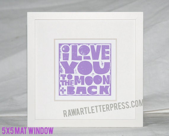 Baby Room Decoration  I Love You to the Moon and Back Sign Fine Art Print