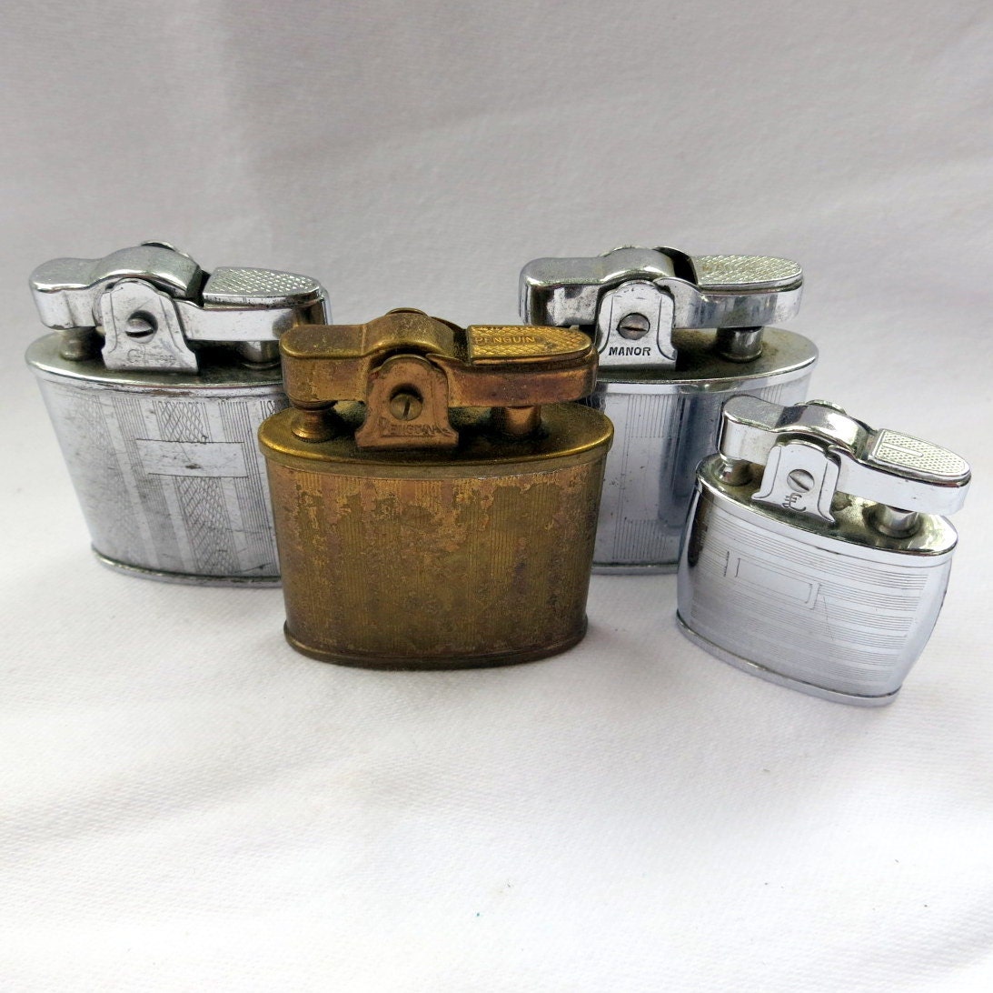 Vintage Cigarette Lighters Lot of Four by VintageSusanFletcher