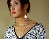 Arrow Gold Drop Earrings, black gemstone, smokey quartz, triangle, statement, long, tribal