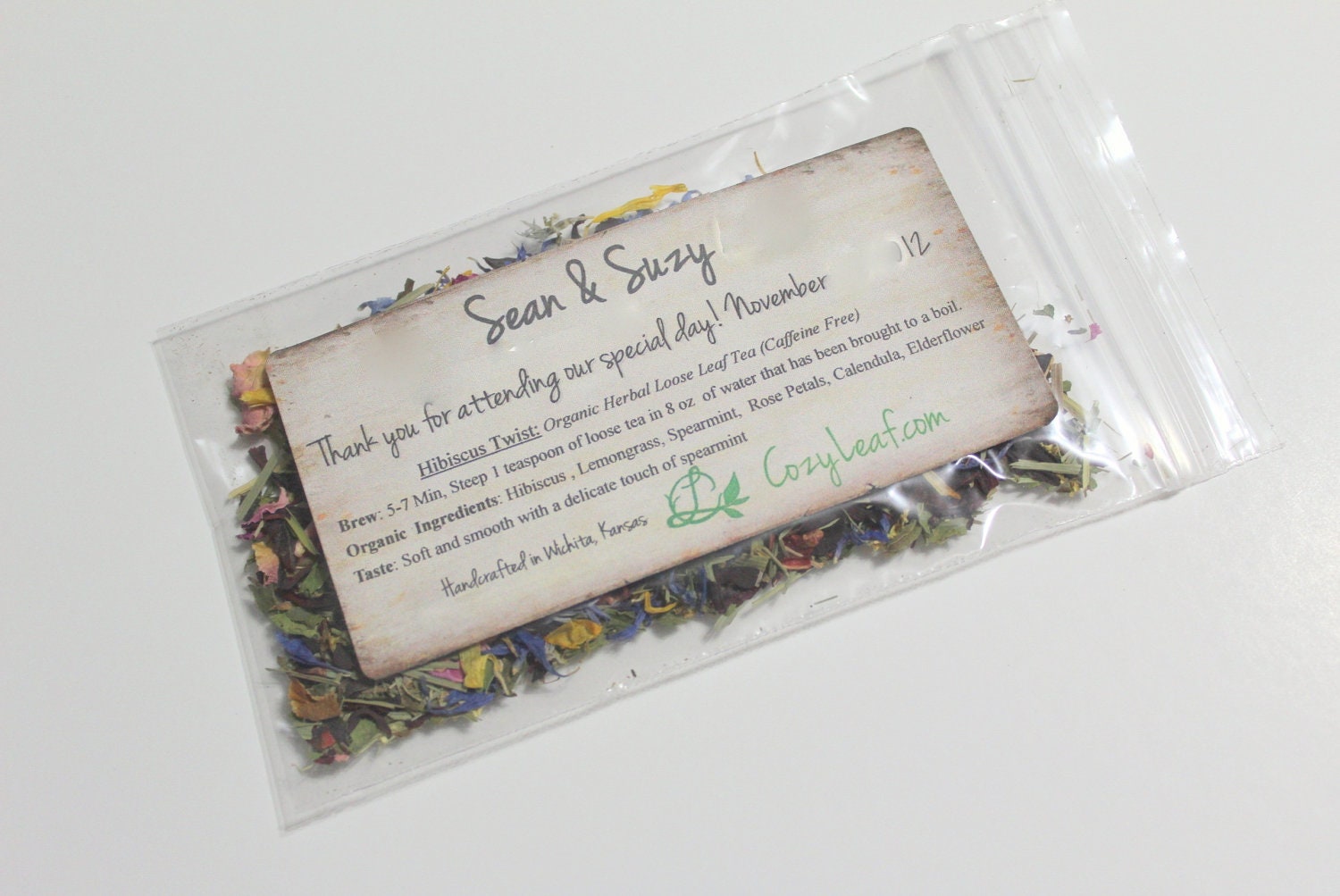 150 Personalized Party Favors Wedding Graduation Baby Shower Birth annoucement with customized labels Loose Leaf Tea Choose any of my blends