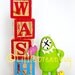 Bathroom Art, Children Decor, Monster Wash your Hands