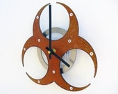 Biohazard Wall Clock I (Small Rusted)