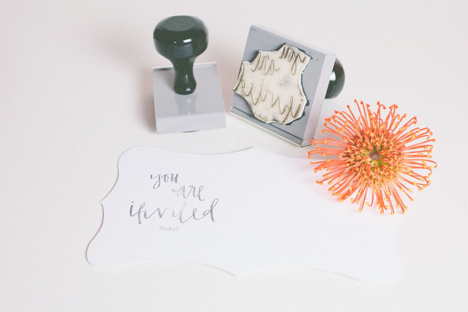 you are invited // custom stamp