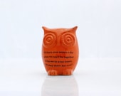 orange owl  Winnie the pooh quote friendship